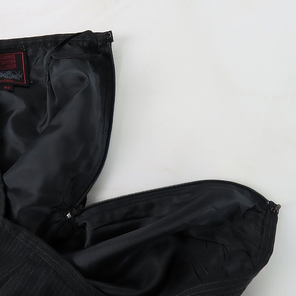 実際に弊社で買取させて頂いたJEAN PAUL GAULTIER CLASSIQUE/ジャンポールゴルチェ ストライプ セットアップ/ジャケット/スカート 40の画像 3枚目