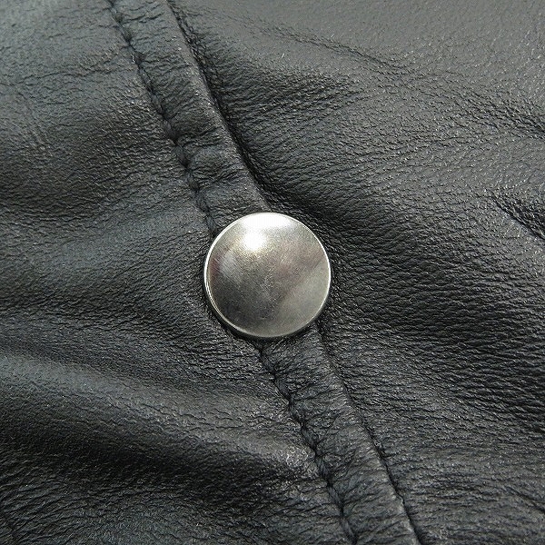 実際に弊社で買取させて頂いたBuffalo Bobs/バッファローボブス ラムレザー フーデッドジャケット BJB9001/1の画像 8枚目