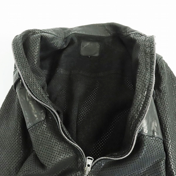 実際に弊社で買取させて頂いたISAMUKATAYAMA BACKLASH/バックラッシュ イタリーカンガルー パンチングレザージャケット 1977-01 /Sの画像 2枚目