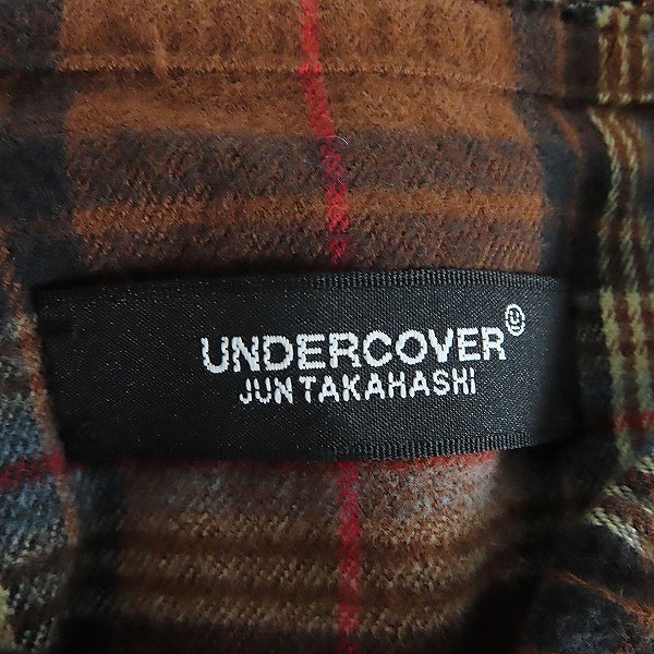 実際に弊社で買取させて頂いたUNDERCOVER/アンダーカバー 22AW ネルCK襟スラッシュシャツ UC2B9404/3の画像 2枚目