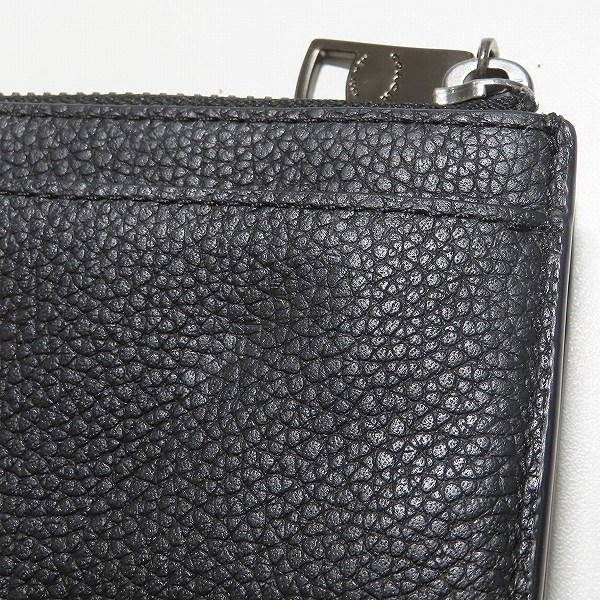 実際に弊社で買取させて頂いたCOACH/コーチ L字ファスナー シグネチャー キーチェーン付きコインケース ブラックの画像 6枚目