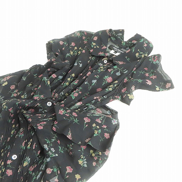 実際に弊社で買取させて頂いたJUNYA WATANABE COMME des GARCONS/ジュンヤワタナベコムデギャルソン レーヨンロングワンピース 花柄 AD2007 JT-O045 Sの画像 4枚目