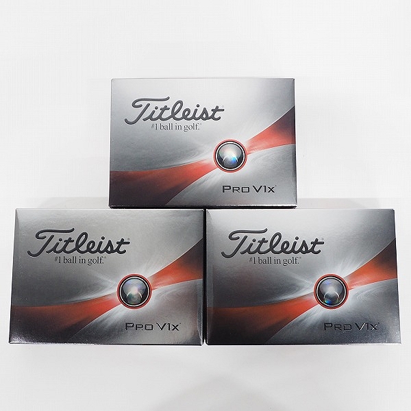 実際に弊社で買取させて頂いた【未使用/オウンネーム】Titleist/タイトリスト PRO V1x ゴルフボール ホワイト 3ダース の画像 2枚目