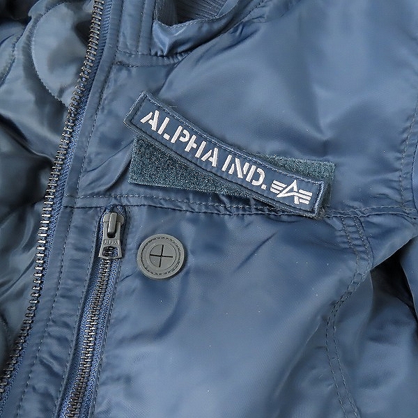 実際に弊社で買取させて頂いたALPHA INDUSTRIES/アルファインダストリーズ HOODED RIB JACKET フーテッド リブ ジャケット TA1049-067/XLの画像 5枚目