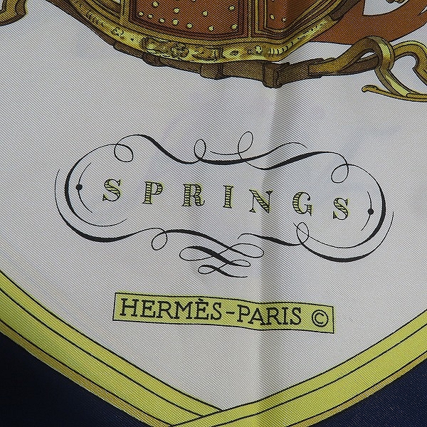 実際に弊社で買取させて頂いたHERMES/エルメス カレ90 SPRINGS/ スプリング LEDOUX 大判ストールの画像 1枚目