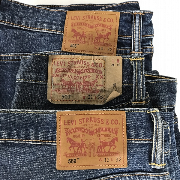 実際に弊社で買取させて頂いた【おまとめ】LEVIS/リーバイス 501/505/569 等 デニムパンツ/ジーンズの画像 1枚目
