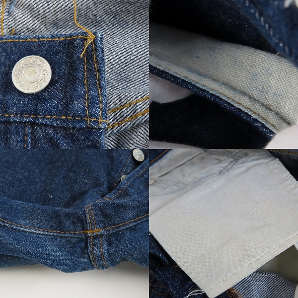 実際に弊社で買取させて頂いたLEVI'S/リーバイス 501 66後期 刻印6/点々 スモールe 赤耳 ヴィンテージ デニムパンツ W35/L32の画像 9枚目