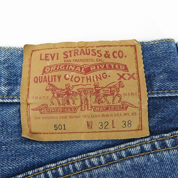 実際に弊社で買取させて頂いたLevi's/リーバイス 501 BIG E 復刻 バレンシア工場 刻印555 デニムパンツ W32L38の画像 2枚目