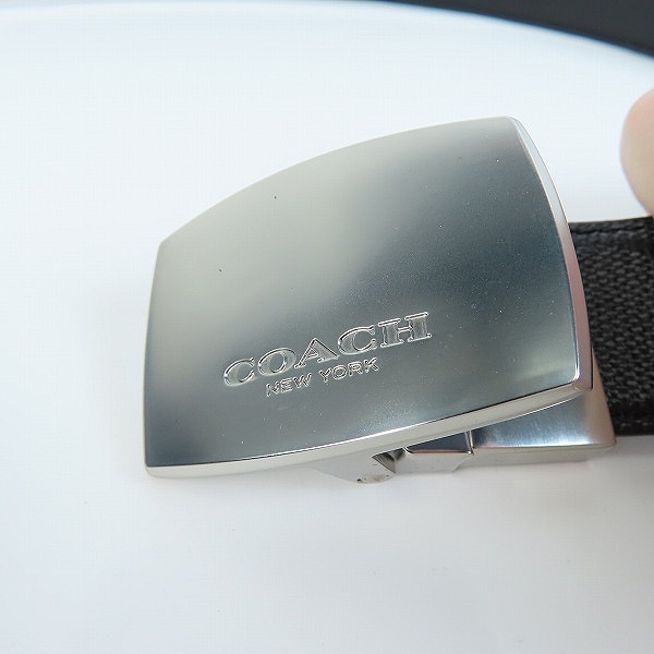 実際に弊社で買取させて頂いたCOACH/コーチ ミニシグネチャー レザーベルト の画像 4枚目