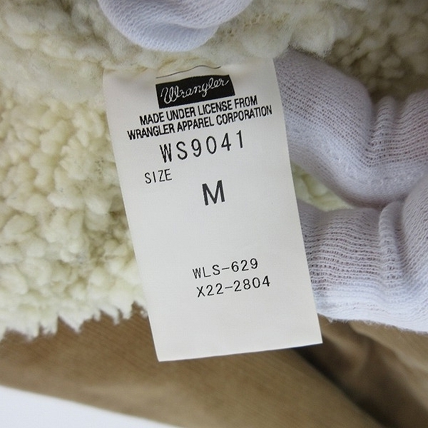 実際に弊社で買取させて頂いたWrangler/ラングラー BEAMS 別注 ランチジャケット 内ボア WS9041/Mの画像 3枚目