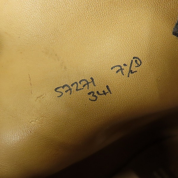 実際に弊社で買取させて頂いたPeal & Co./ピール＆コー BROOKS BROTHERS/CALF/HARRIS TWEED カーフレザー レースアップブーツ 57271/7.5Dの画像 5枚目