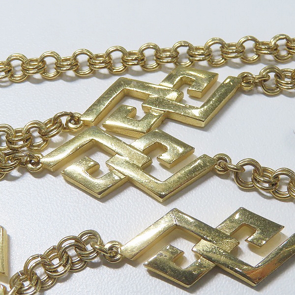 実際に弊社で買取させて頂いたGIVENCHY/ジバンシィ ロゴリンク チェーンネックレス ゴールドの画像 3枚目