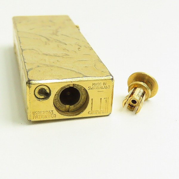 実際に弊社で買取させて頂いたdunhill/ダンヒル サイドローラー ガスライター ゴールドカラーの画像 5枚目