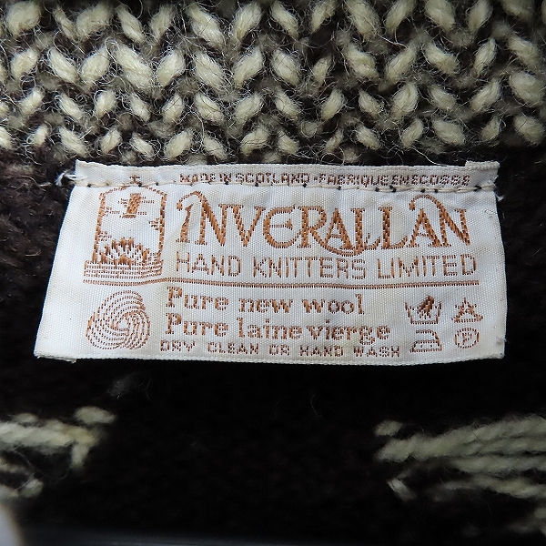 実際に弊社で買取させて頂いたInverallan/インバーアラン/雪柄 襟付きカーディガン の画像 2枚目