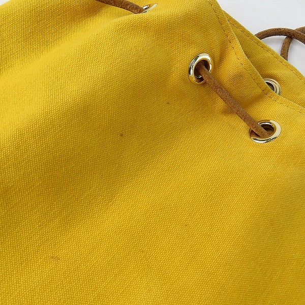 実際に弊社で買取させて頂いたHERMES/エルメス ポロションミミル キャンバス×レザー巾着型ショルダーバッグの画像 7枚目