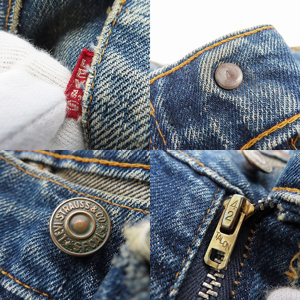 実際に弊社で買取させて頂いたLevis/リーバイス 刻印4/ビッグE デニムパンツ/TALONタロンジップ ヴィンテージの画像 3枚目