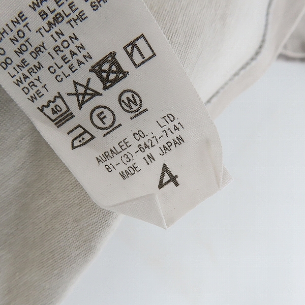 実際に弊社で買取させて頂いたAURALEE/オーラリー STAND UP TEE Tシャツ A20ST01SU /4の画像 3枚目