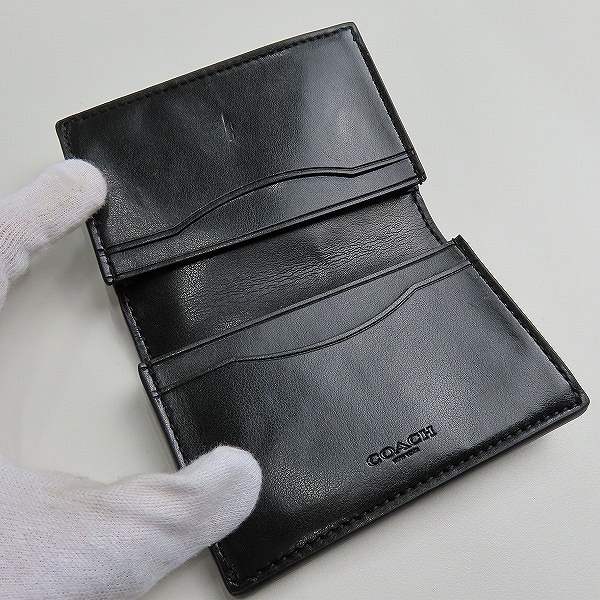 実際に弊社で買取させて頂いたCOACH/コーチ シグネチャー 二つ折り カードケースの画像 3枚目