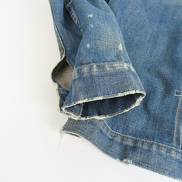 実際に弊社で買取させて頂いたLEVIS/リーバイス 日本製 復刻 大戦 S506XX lot44506 デニムジャケット/42の画像 7枚目
