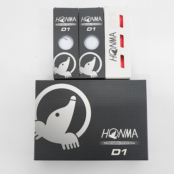 実際に弊社で買取させて頂いた【未使用】HONMA/ホンマ D1 DYNAMIC DISTANCE ゴルフボール ホワイト・ピンク 7スリーブ/計21個 の画像 3枚目