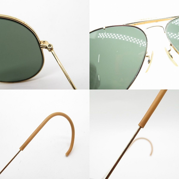 実際に弊社で買取させて頂いた(1)Ray-Ban/レイバン B&L/ボシュロム社製 ティアドロップ型 アイウェア/サングラス ゴールドの画像 7枚目