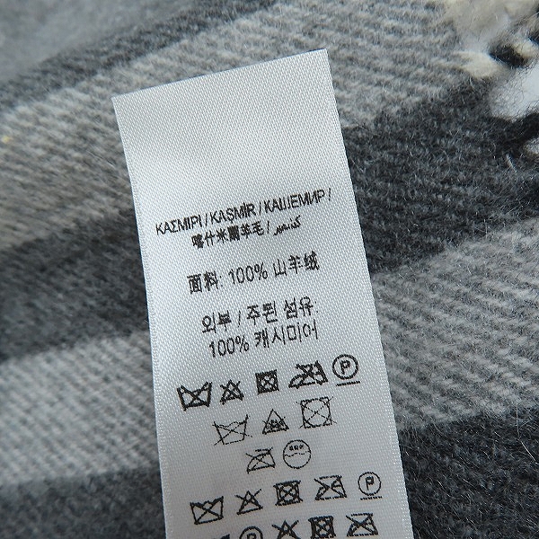 実際に弊社で買取させて頂いた【JPタグ】BURBERRY/バーバリー ジャイアントチェック柄 カシミア100％ マフラー 8016395 71Qの画像 2枚目