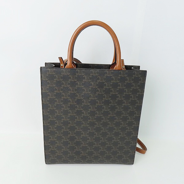 実際に弊社で買取させて頂いたCELINE/セリーヌ スモール バーティカルカバ トリオンフ 2way ショルダーバッグ/トートバッグ 191542BZKの画像 1枚目