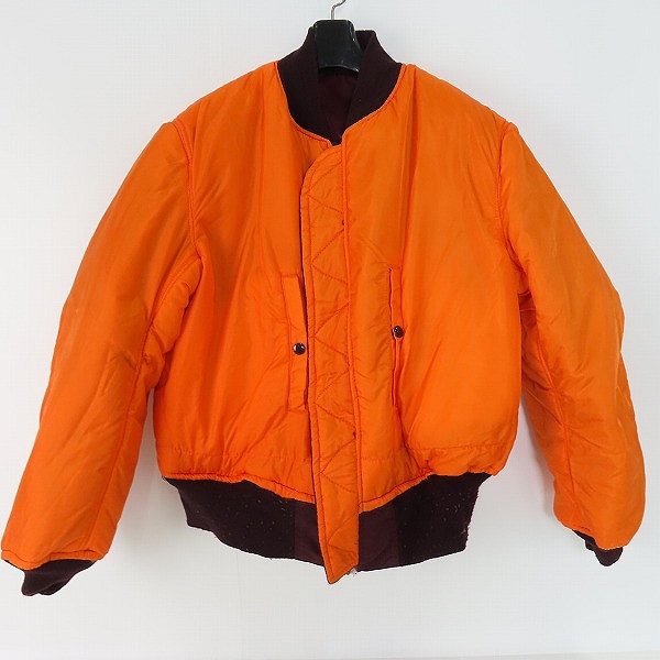 実際に弊社で買取させて頂いたALPHA INDUSTRIES/アルファインダストリーズ MA-1 リバーシブル フライトジャケット ワインレッド系/MIL-J-82790J Lの画像 2枚目