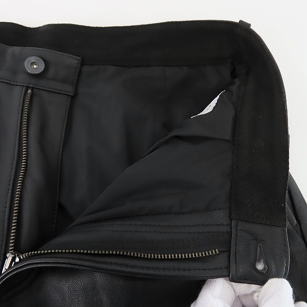 実際に弊社で買取させて頂いたADAM ET ROPE/アダムエロペ ラムレザー ワイドパンツ  GMS-11120-B /Lの画像 5枚目