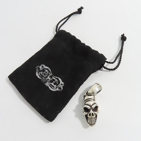 実際に弊社で買取させて頂いたBWL/ビルウォールレザー  Good Luck Skull/グッドラックスカル ペンダント/チャーム ラージの画像 5枚目