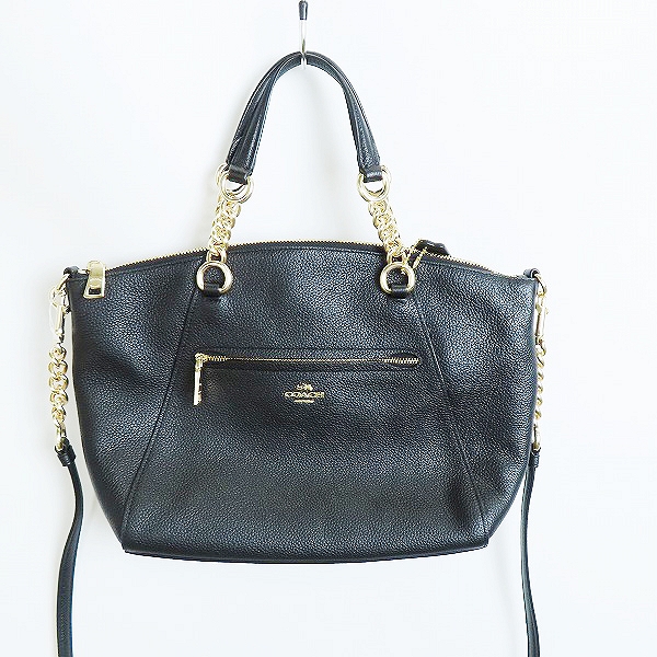 実際に弊社で買取させて頂いた【未使用】COACH/コーチ レザー ハンドバッグ ブラック F59501