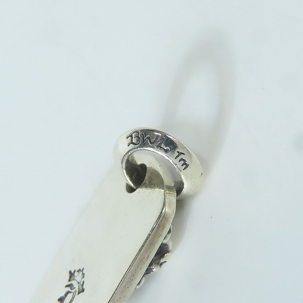実際に弊社で買取させて頂いたBWL/ビルウォールレザー GRAFFITI w/2 SKULL & CROSSBONES/グラフィティ 2スカル クロスボーンズペンダント ドッグタグの画像 4枚目
