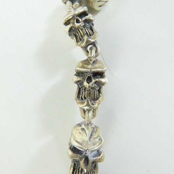 実際に弊社で買取させて頂いたCRAZY PIG/クレイジーピッグ GRIN SKULL/グリンスカル リンク ウォレットチェーンの画像 3枚目