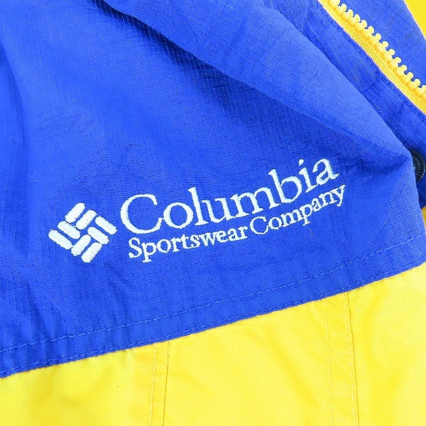 実際に弊社で買取させて頂いたColumbia Sportswear/コロンビアスポーツウェア 90Sヴィンテージ ブルゾン イエロー×ブルー/Lの画像 8枚目