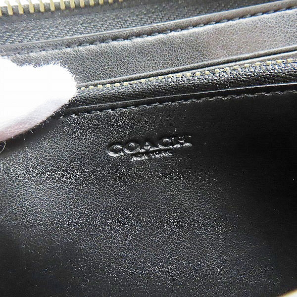 実際に弊社で買取させて頂いたCOACH/コーチ シグネチャー ラウンドジップウォレット/長財布の画像 5枚目