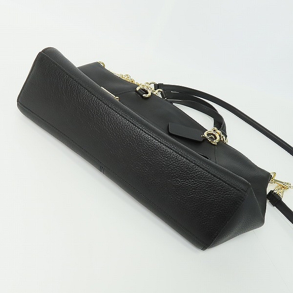 実際に弊社で買取させて頂いた【未使用】COACH/コーチ レザー ハンドバッグ ブラック F59501の画像 3枚目