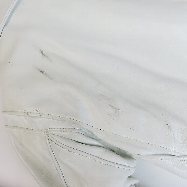 実際に弊社で買取させて頂いたSchott/ショット レザー ジャケット ホワイト/38の画像 8枚目