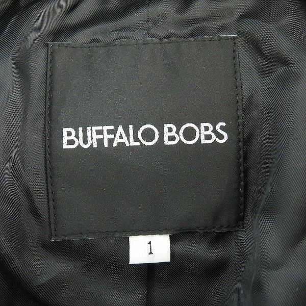実際に弊社で買取させて頂いたBuffalo Bobs/バッファローボブス ラムレザー フーデッドジャケット BJB9001/1の画像 2枚目