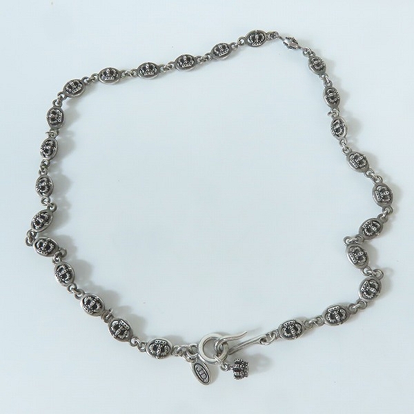 実際に弊社で買取させて頂いたJustin Davis/ジャスティンデイビス QE2 チェーン クラウンモチーフ SNJ120の画像 5枚目