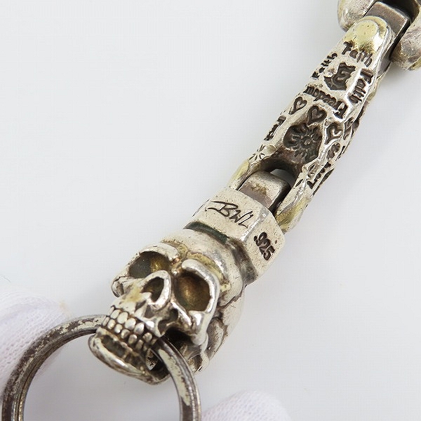 実際に弊社で買取させて頂いたBWL/ビルウォールレザー U-joint フィッシュフッククリップwスカル ゴールドサダーの画像 5枚目