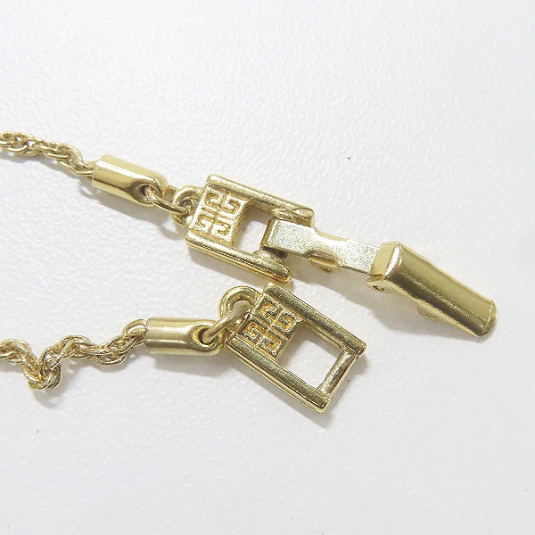 実際に弊社で買取させて頂いたGIVENCHY/ジバンシィ 4Gスクエアロゴ ネックレス ゴールドの画像 4枚目