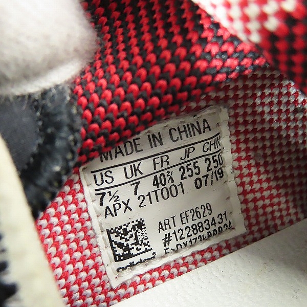 実際に弊社で買取させて頂いたY-3 Yohji Yamamoto×adidas/ワイスリー ヨウジヤマモト×アディダス ローカットスニーカー EF2629/25.5の画像 5枚目