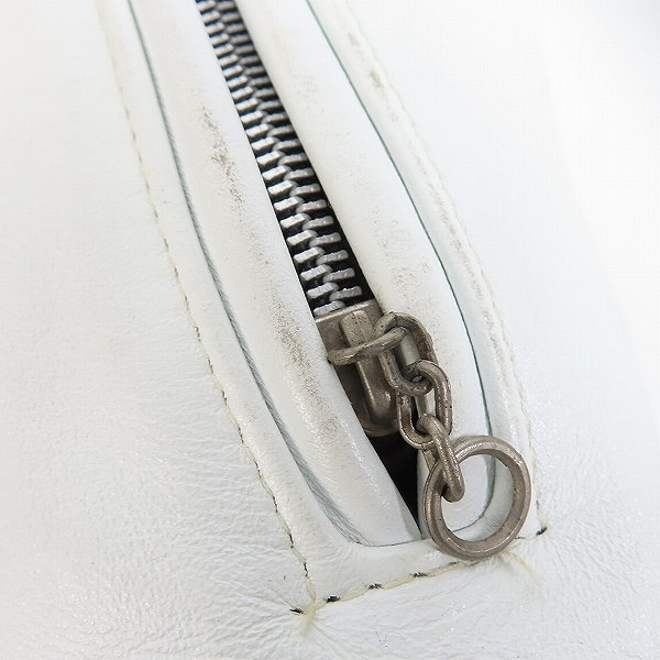 実際に弊社で買取させて頂いたSchott/ショット レザー ジャケット ホワイト/38の画像 4枚目