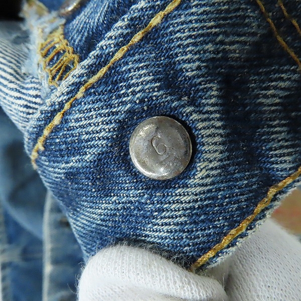 実際に弊社で買取させて頂いたLevis/リーバイス 501 ヴィンテージ 66前期 刻印6 スモールe ボタンフライ デニムパンツの画像 7枚目