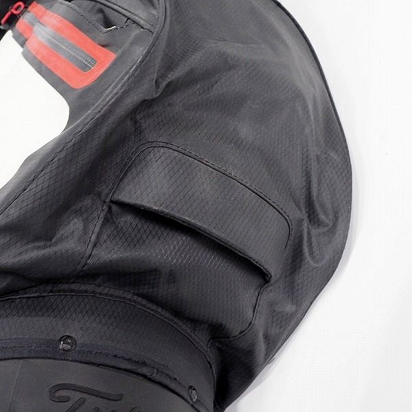 実際に弊社で買取させて頂いたTitleist/タイトリスト ゴルフ 5分割スタンド式 キャディバッグ ブラックｘホワイトの画像 7枚目