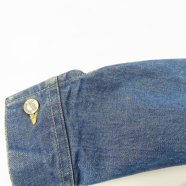 実際に弊社で買取させて頂いたLEE/リー 70S/70年代/四角黒タグ/M.R.表記 101-J ヴィンテージ/ビンテージ デニムジャケット/40の画像 4枚目