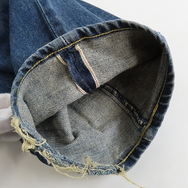 実際に弊社で買取させて頂いたLEVI'S/リーバイス S702XX 刻印J22 日本製  シンチバック ボタンフライ デニムパンツ/W36L36の画像 8枚目