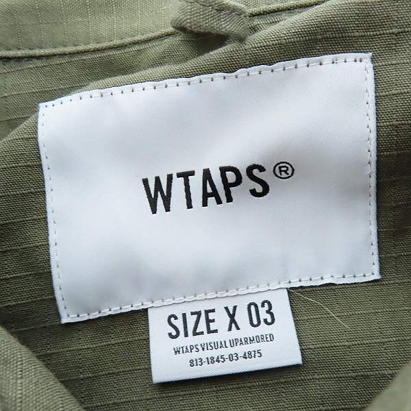 実際に弊社で買取させて頂いたWTAPS/ダブルタップス ジャングル 20AW JUNGLE/LS/NYCO.RIPSTOP. CORDURA ジャングル ジャケット 202WVDT-SHM01/3の画像 2枚目