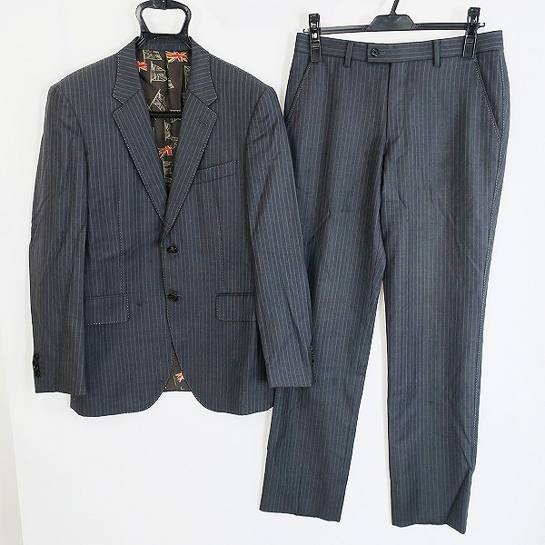 実際に弊社で買取させて頂いたPaul Smith london/ポールスミス  裏地国旗柄 セットアップ スーツ M