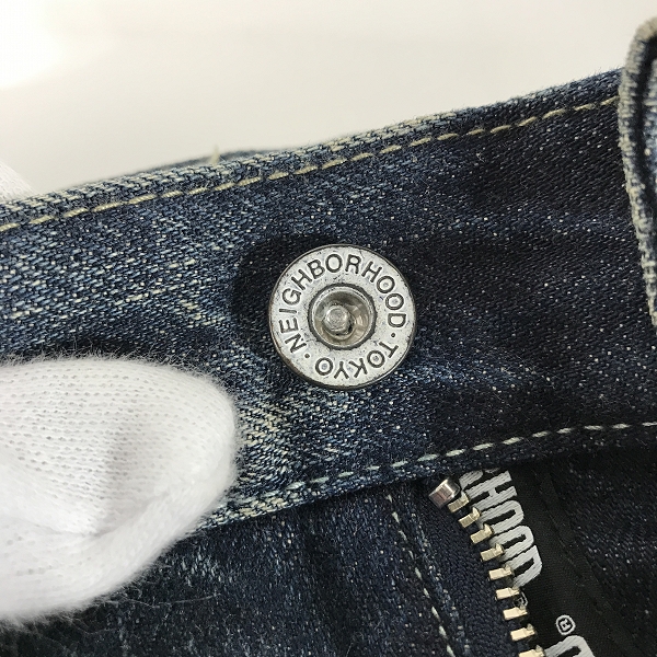 実際に弊社で買取させて頂いたNEIGHBORHOOD/ネイバーフッド 20AW BLOCK SAVAGE.DP MID/14OZ-PT デニムパンツ INDIGO 202XBNH-PTM08/Lの画像 8枚目